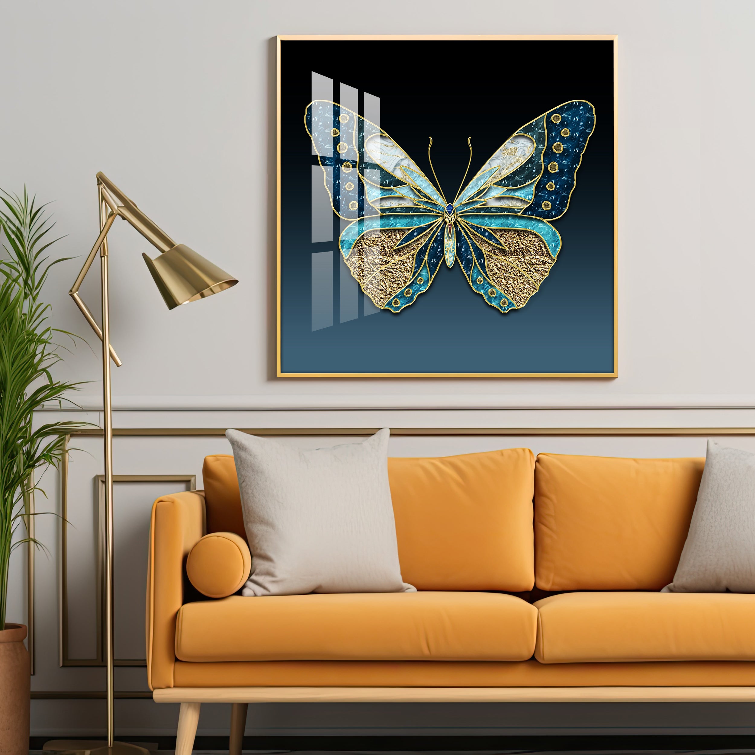 Rare Butterfly Premium Acrylic Square Wall Art