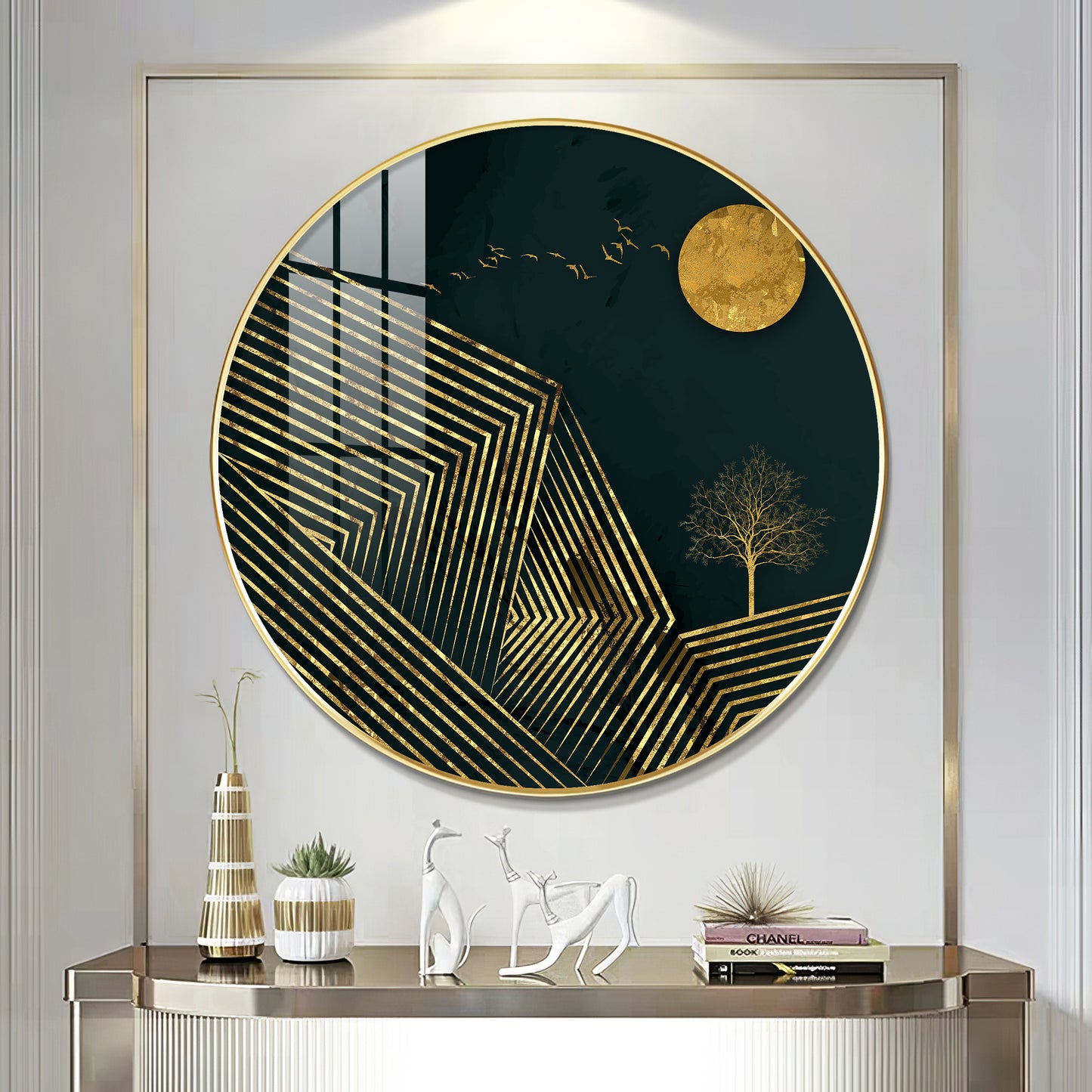 Obsidian Luxe Premium Acrylic Round Wall Art