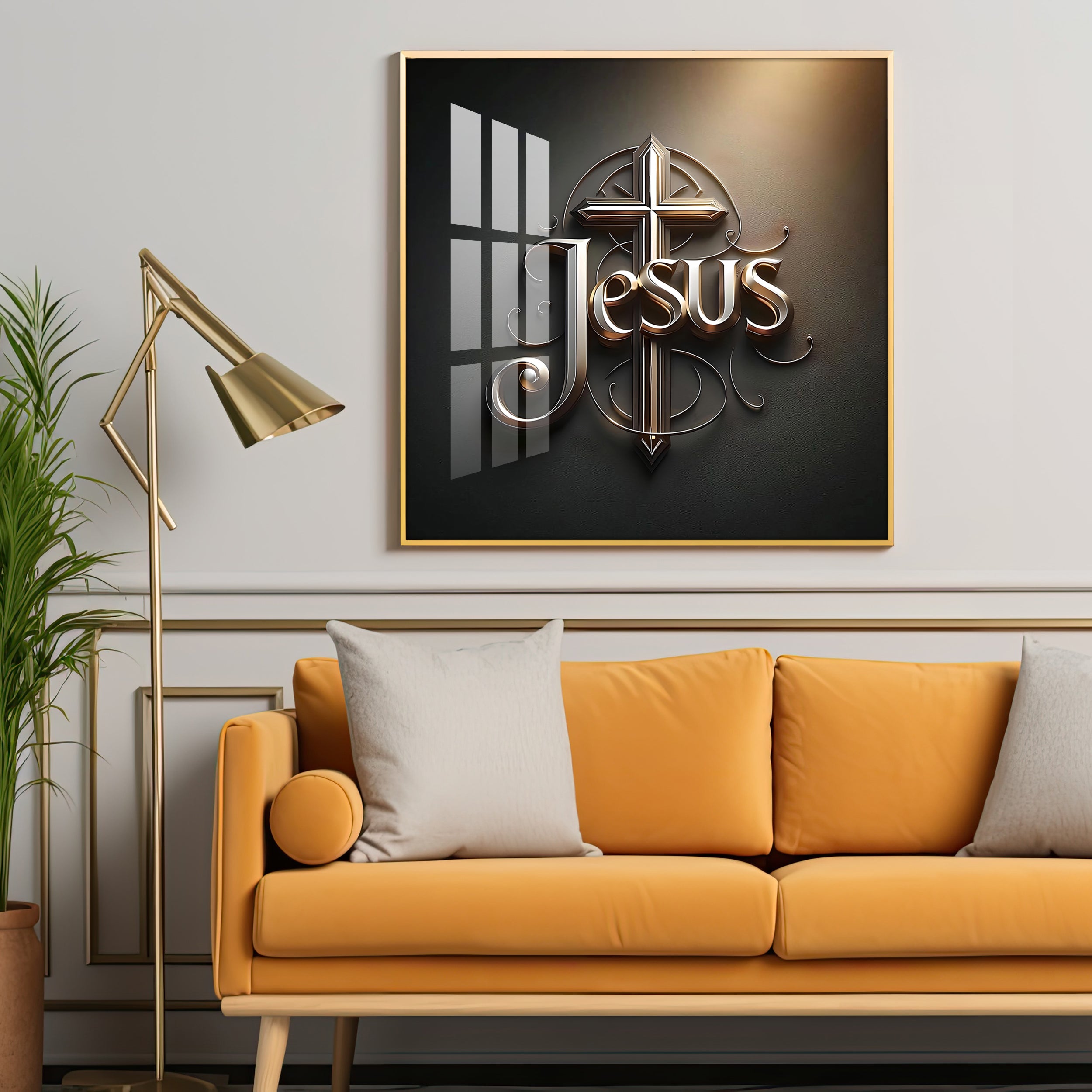 3D Jesus Artistry Premium Acrylic Square Wall Art