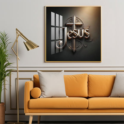 3D Jesus Artistry Premium Acrylic Square Wall Art