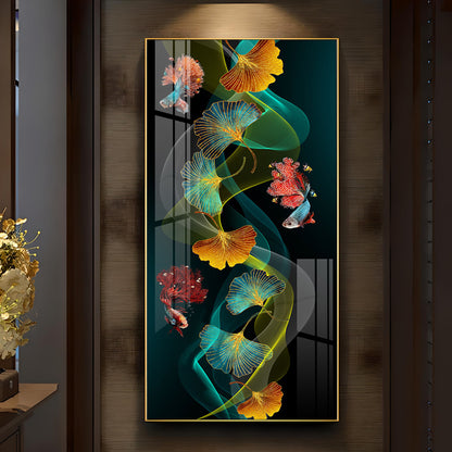 Colorful Ginkgo Luxury Crystal Wall Art