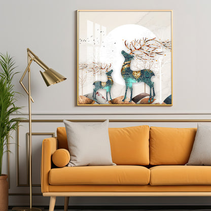 Lucky Deer Premium Acrylic Square Wall Art