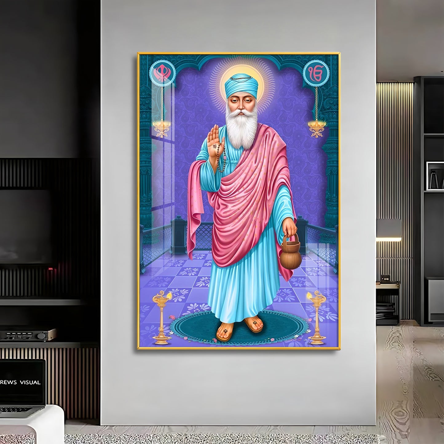 Shree Guru Nanak Dev Premium Acrylic Vertical Wall Art