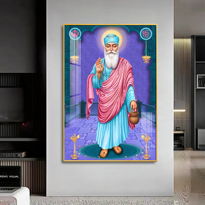 Shree Guru Nanak Dev Premium Acrylic Vertical Wall Art