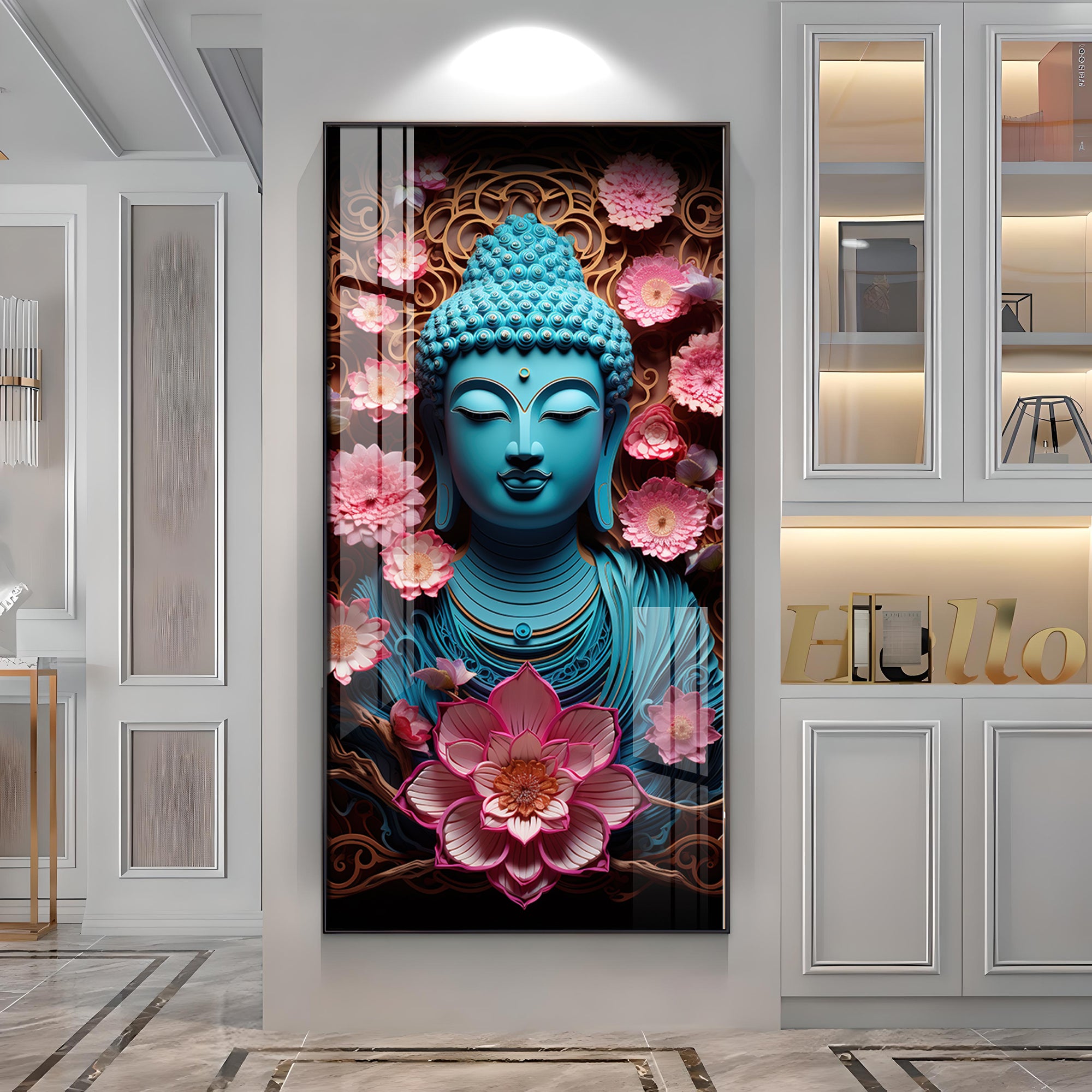 Enlightened Buddha Essence Premium Acrylic Vertical Wall Art