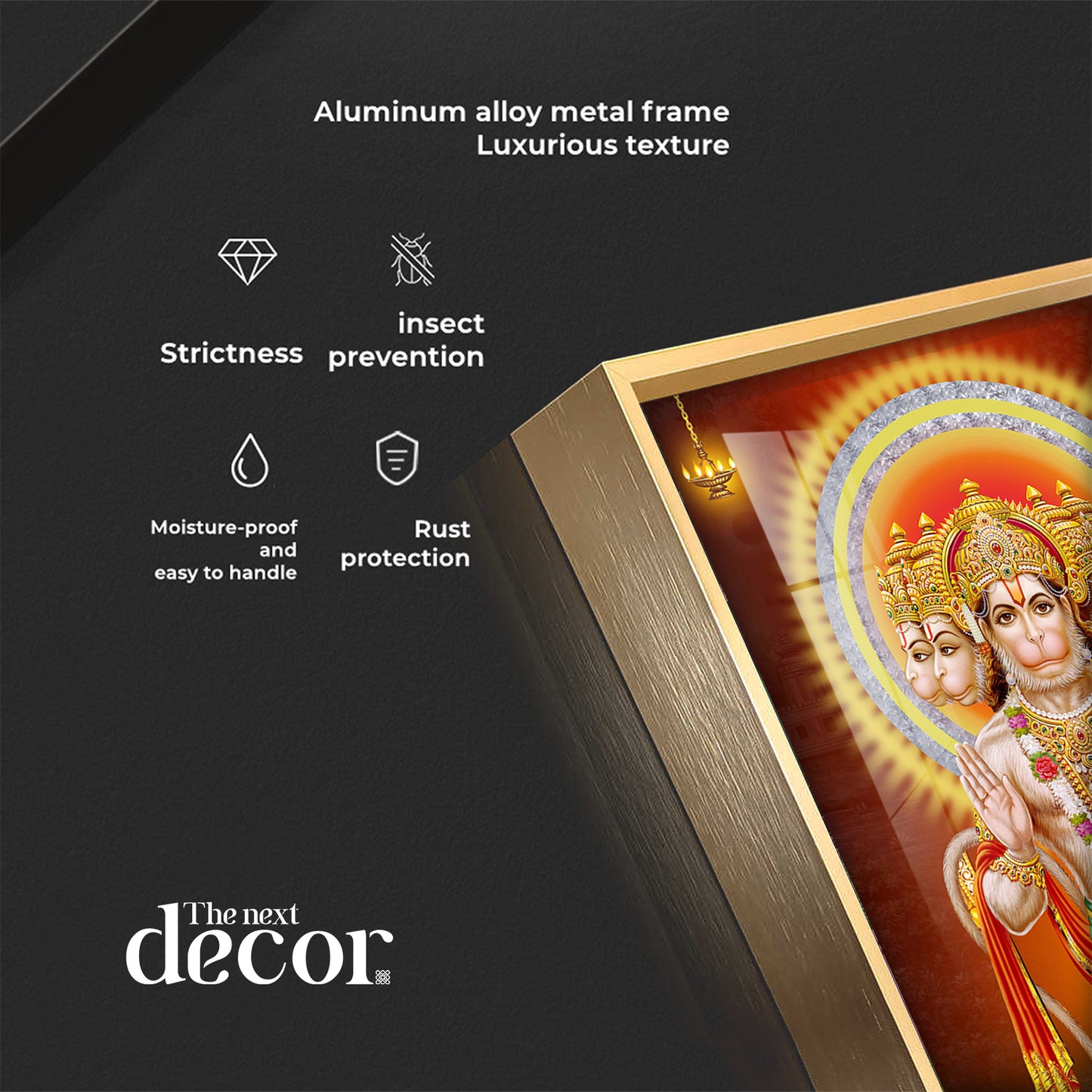 Divine Lord Hanuman Premium Vertical Acrylic Wall Art