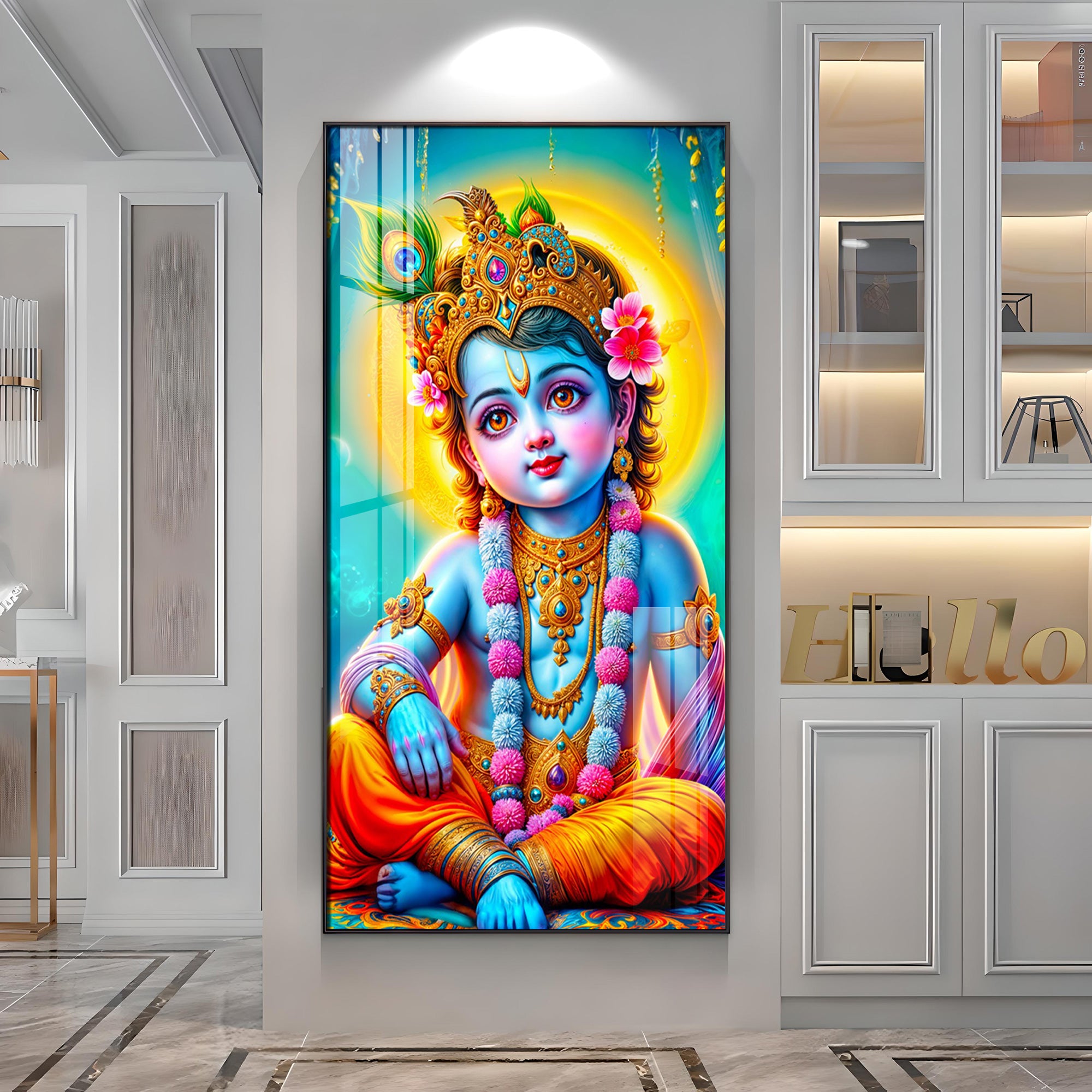 Natkhat Nandlala Premium Acrylic Vertical Wall Art