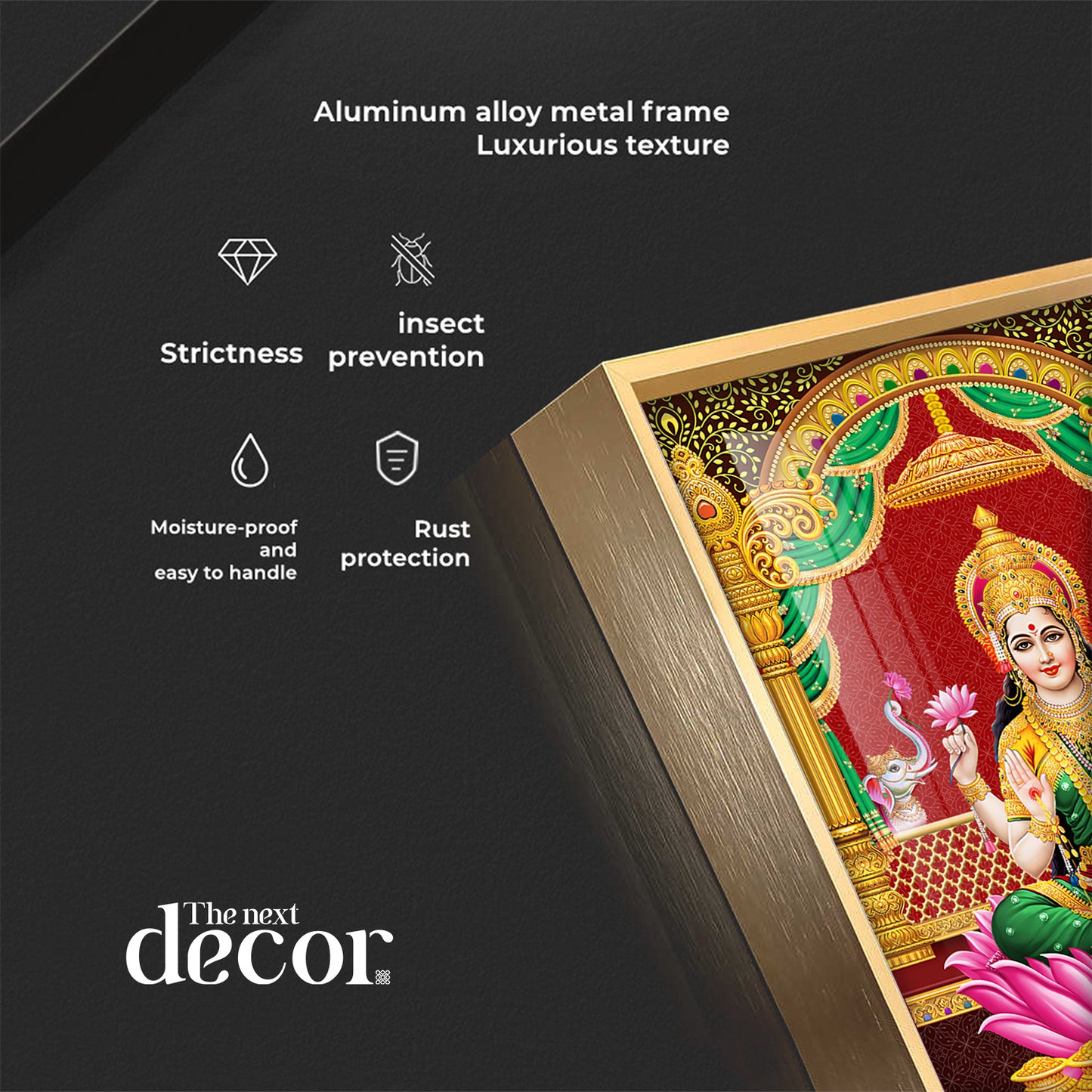 Lakshmi's Blessing Premium Acrylic Vertical Wall Art