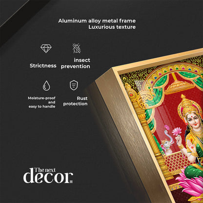 Lakshmi's Blessing Premium Acrylic Vertical Wall Art