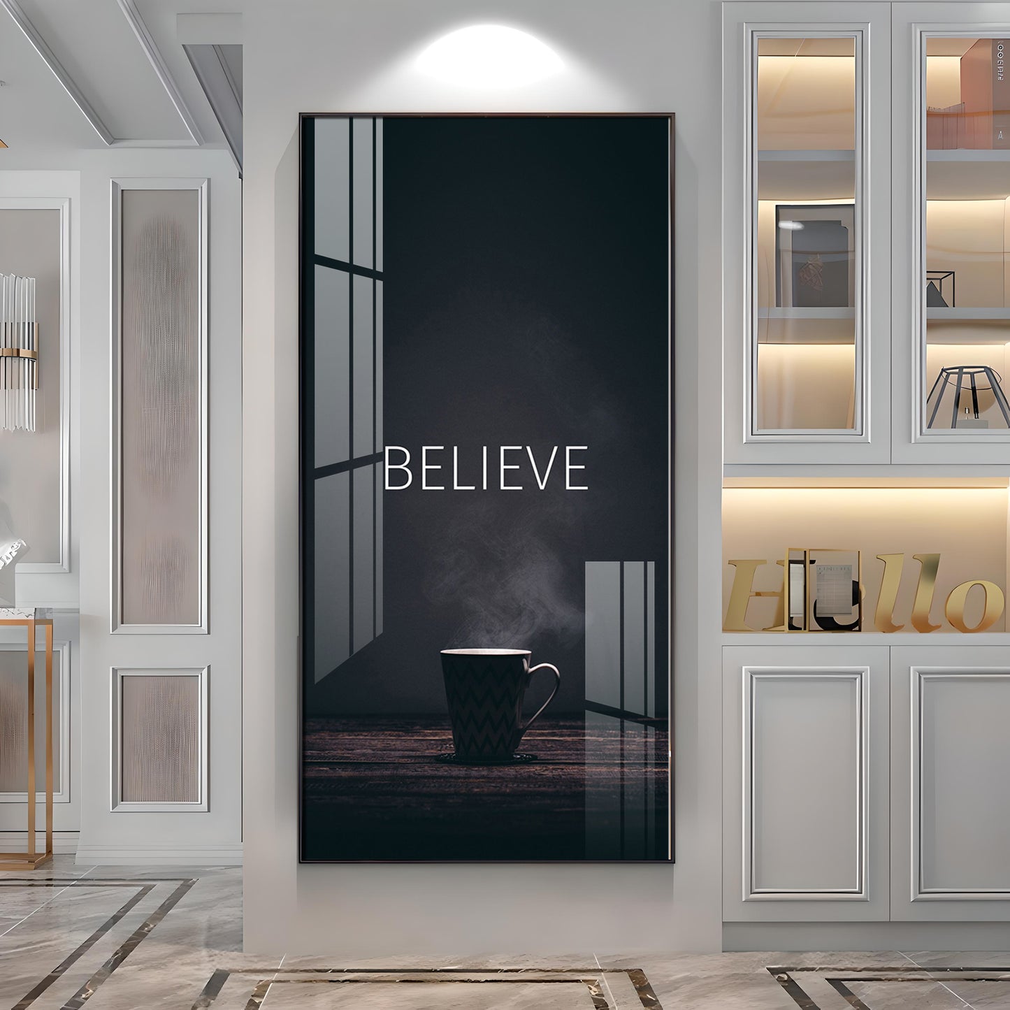 Believe Premium Acrylic Vertical Wall Art