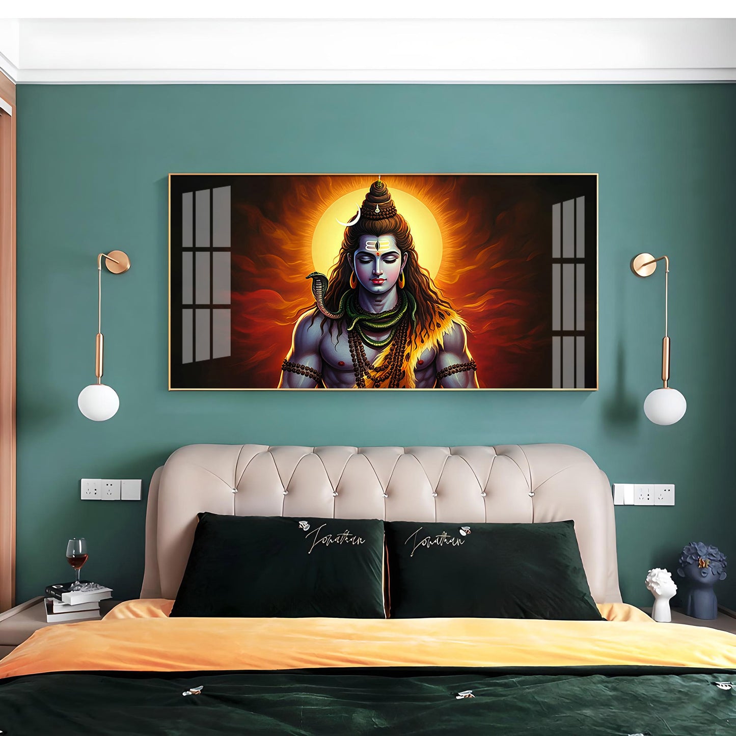 God Shiva Premium Acrylic Horizontal Wall Art