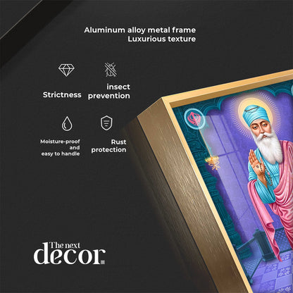 Shree Guru Nanak Dev Premium Acrylic Vertical Wall Art