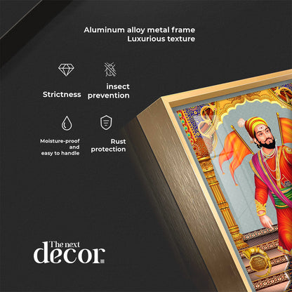 Divine Chhatrapati Shivaji Maharaj Premium Acrylic Vertical Wall Art