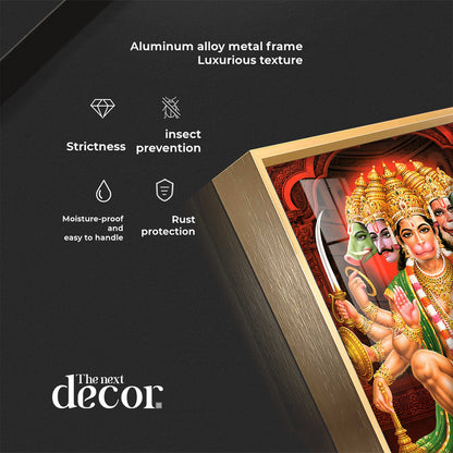 Divine Presence Of Lord Hanuman Premium Vertical Acrylic Wall Art