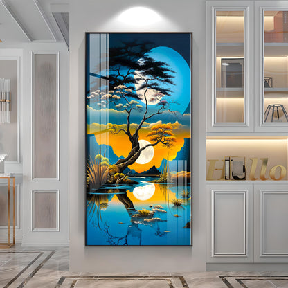 Sunset Serenity Premium Acrylic Vertical Wall Art