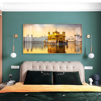 Golden Glory Premium Acrylic Horizontal Wall Art