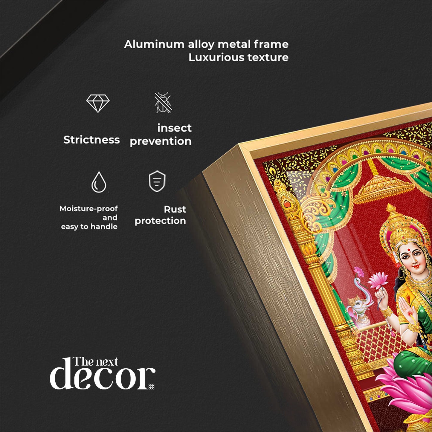 Lakshmi's Blessing Premium Acrylic Vertical Wall Art