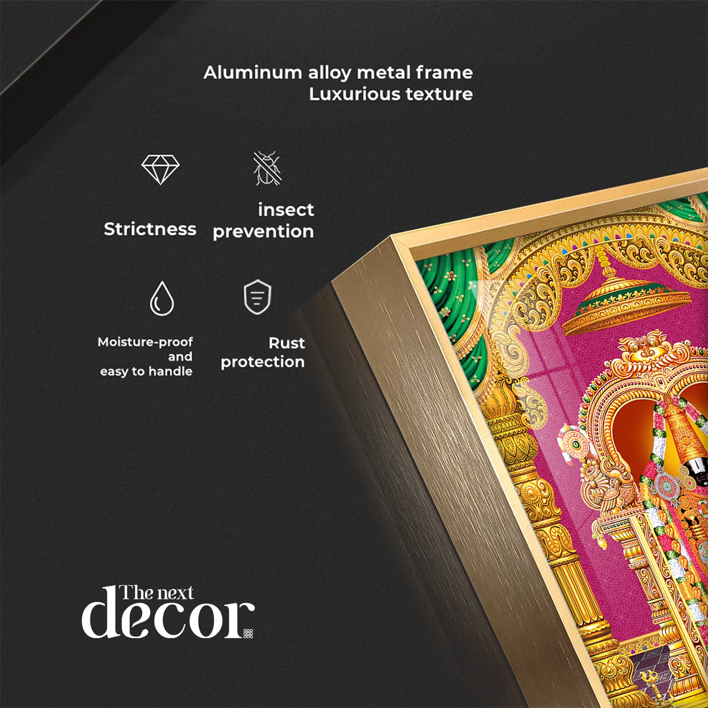 Sri Venkateswara Swamy Blessing Premium Acrylic Vertical Wall Art