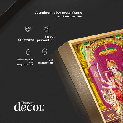 Maa Durga Spirit Premium Acrylic Vertical Wall Art