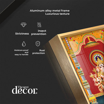 Lord Ganesh Blessings Premium Acrylic Vertical Wall Art
