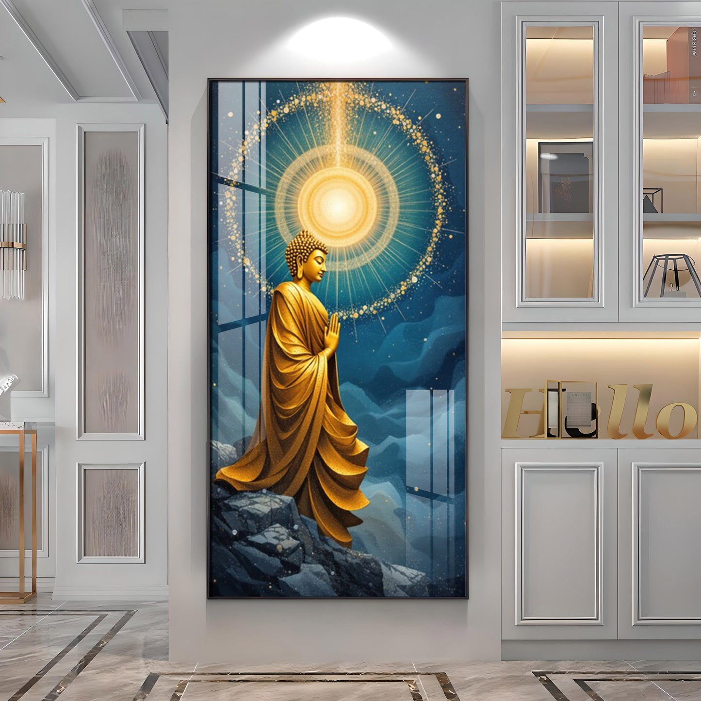 The Buddha's Haven Premium Acrylic Vertical Wall Art