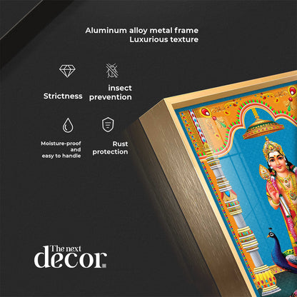 God Murugan Kartikeya Premium Acrylic Vertical Wall Art