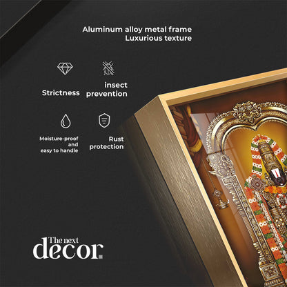 Majestic Lord Tirupati Balaji Premium Vertical Acrylic Wall Art