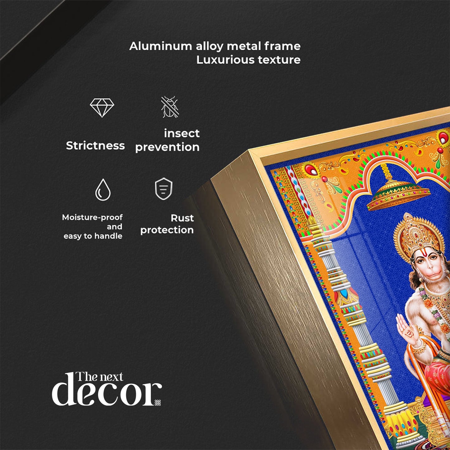 Divine Lord Hanuman Premium Acrylic Vertical Wall Art