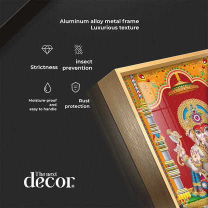 Divine Ganesha Premium Acrylic Vertical Wall Art