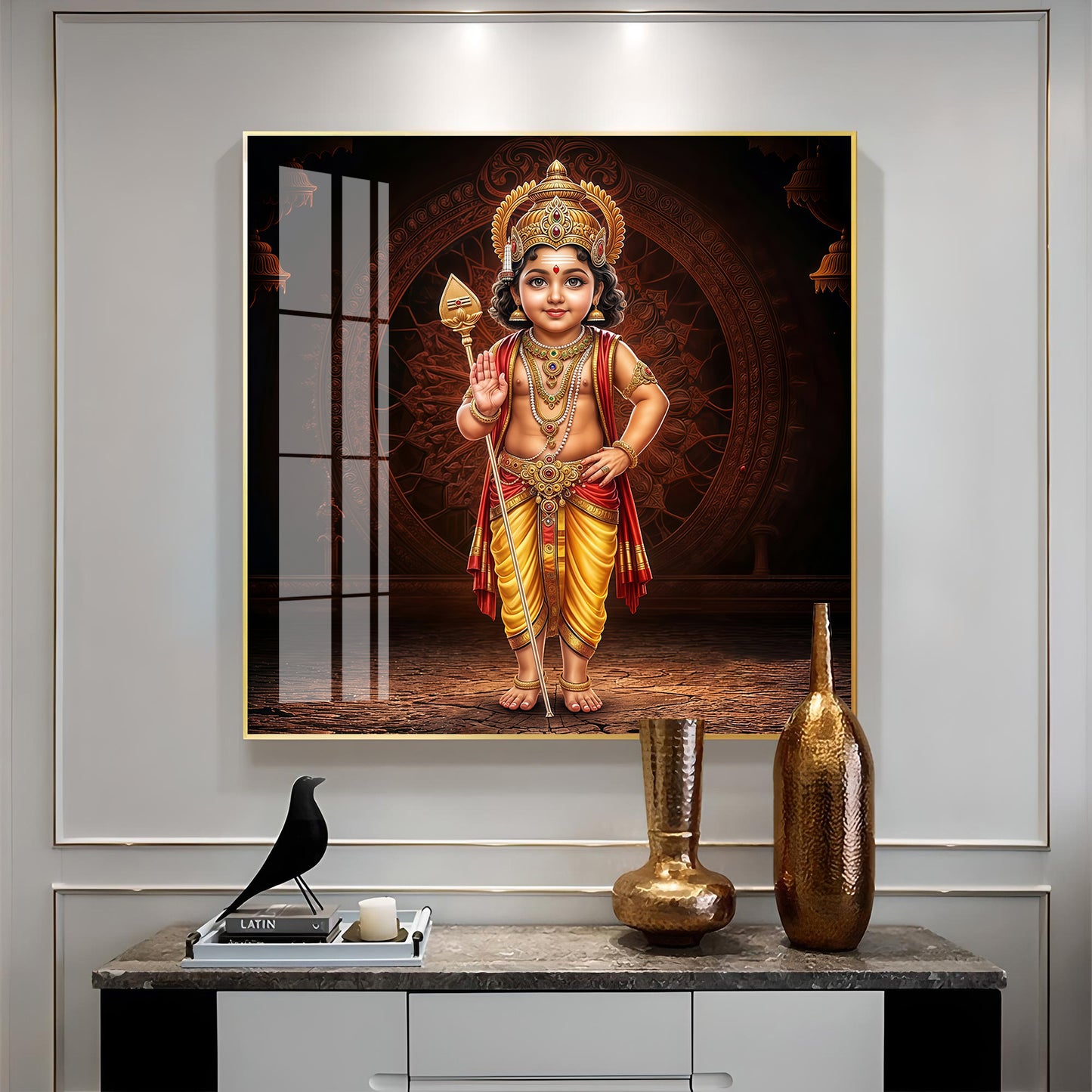 Bhagwan Murugan Ji Premium Acrylic Square Wall Art