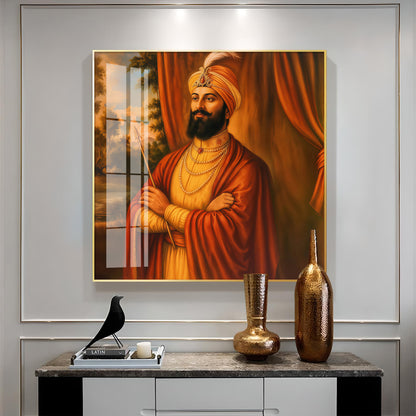 Divine Guru Gobind Singh Ji Premium Acrylic Square Wall Art