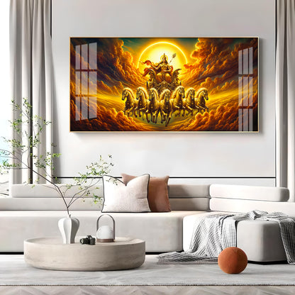 Surya Bhagwan Premium Acrylic Horizontal Wall Art