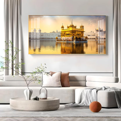 Golden Glory Premium Acrylic Horizontal Wall Art