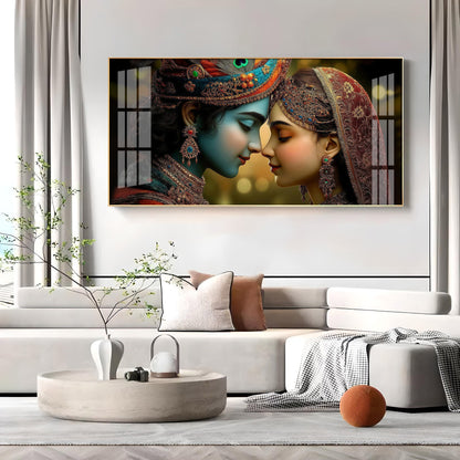 Radhe krishna Premium Acrylic Horizontal Wall Art