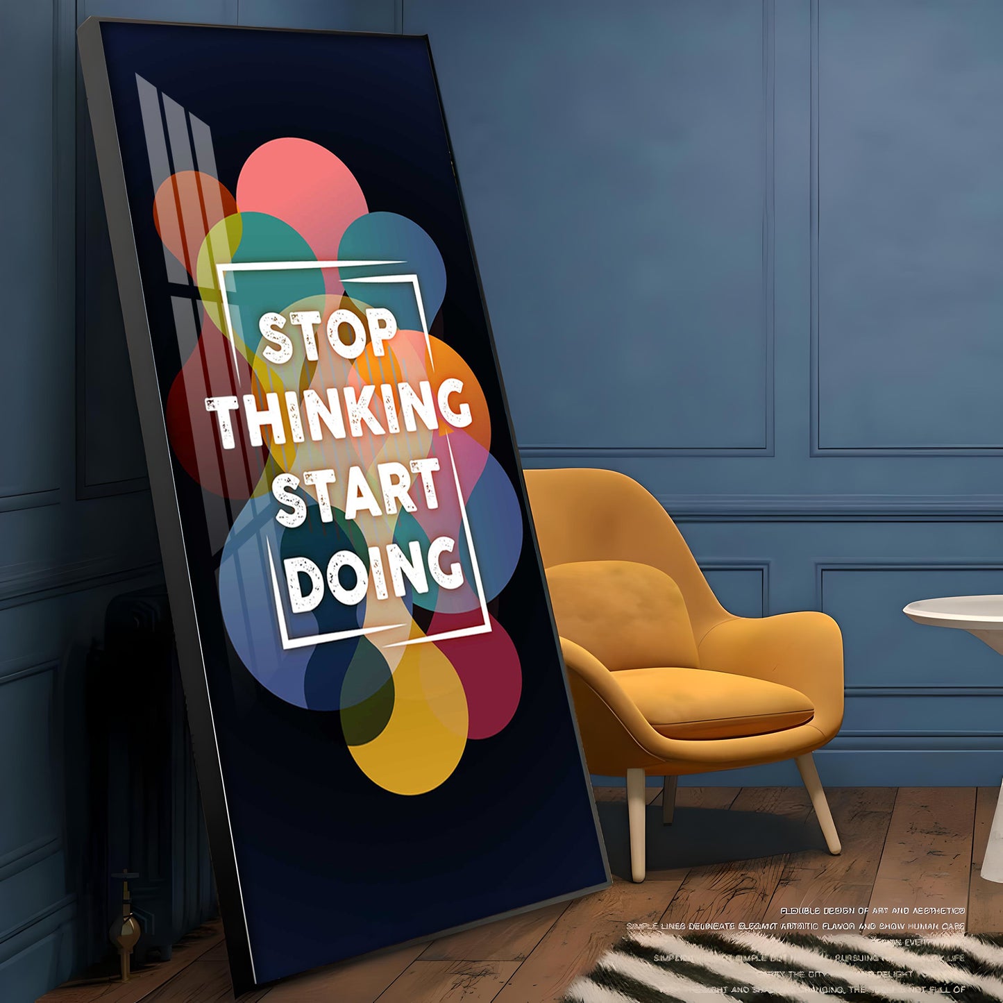 Stop Thinking Start Doing Premium Acrylic Vertical Wall Art