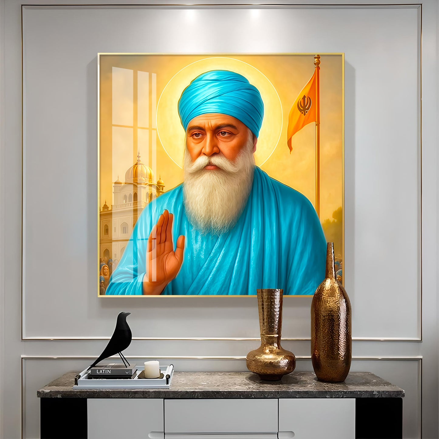 Blessing By Guru Nank Ji Premium Acrylic Square Wall Art