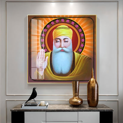 Guru Nanak Ji Premium Acrylic Square Wall Art