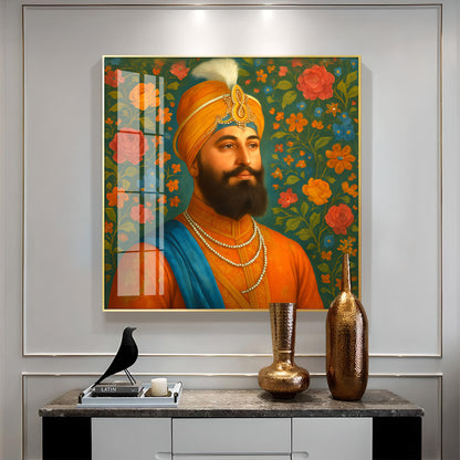 Shri Guru Gobind Singh Ji Premium Acrylic Square Wall Art