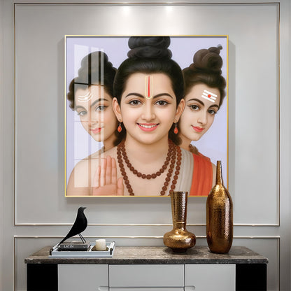 Sri Dattatreya Maharaj Ji Premium Acrylic Square Wall Art