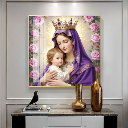 Holy Mother Of God Premium Acrylic Square Wall Art