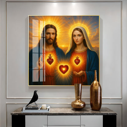 Most Sacred Heart of Jesus Premium Acrylic Square Wall Art