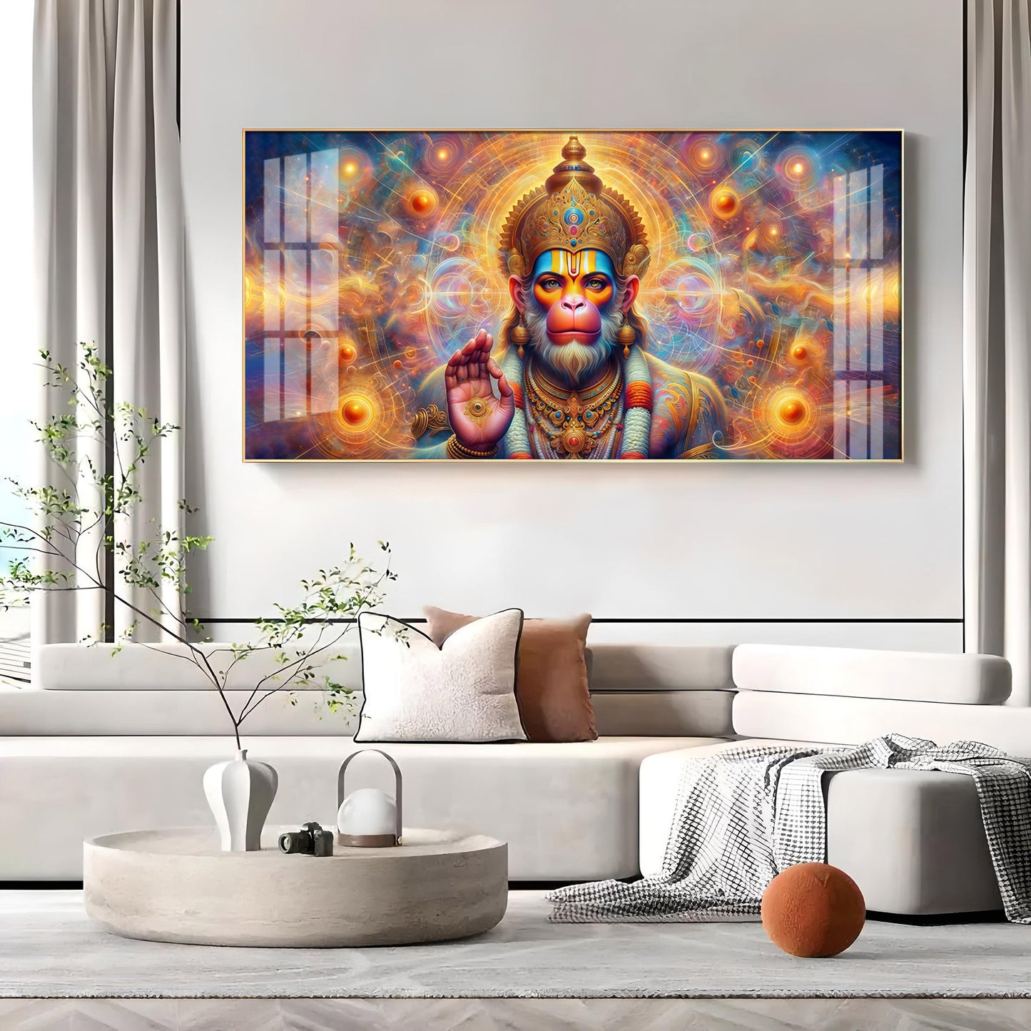 Divine Bajarang Bali Premium Acrylic Horizontal Wall Art