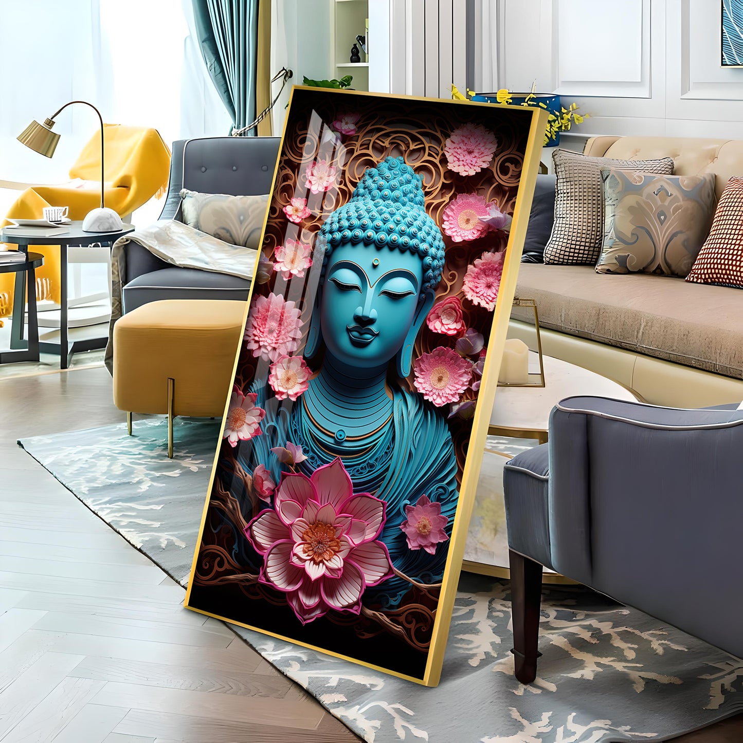 Enlightened Buddha Essence Premium Acrylic Vertical Wall Art