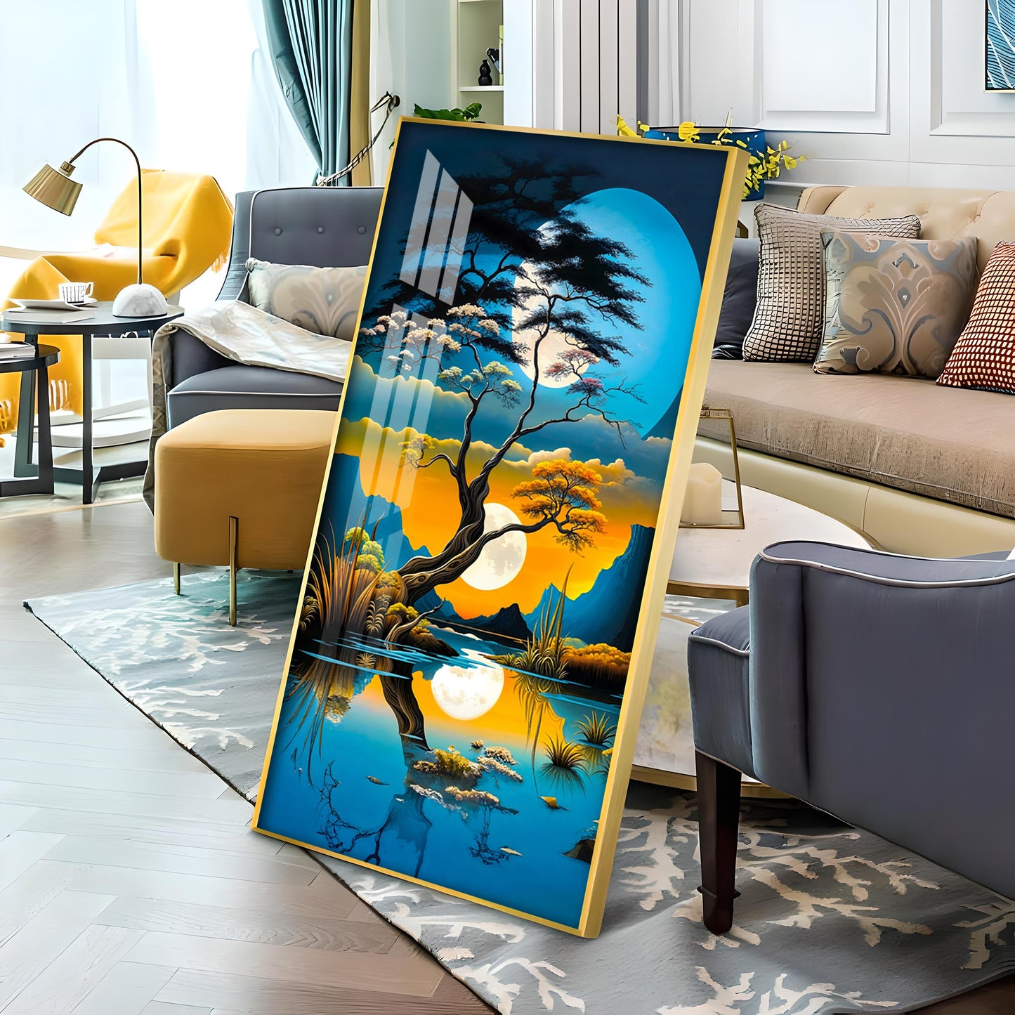 Sunset Serenity Premium Acrylic Vertical Wall Art