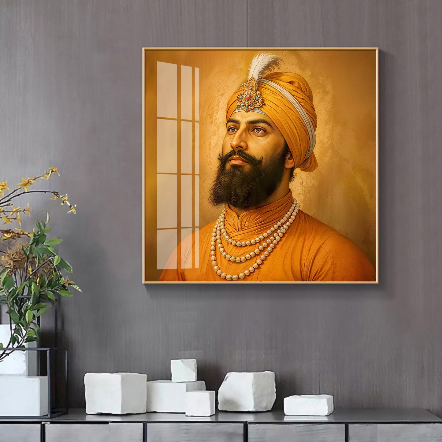 Dhan Dhan Guru Govind Ji Premium Acrylic Square Wall Art