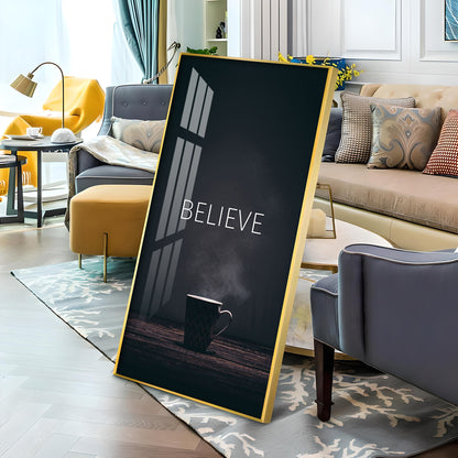 Believe Premium Acrylic Vertical Wall Art