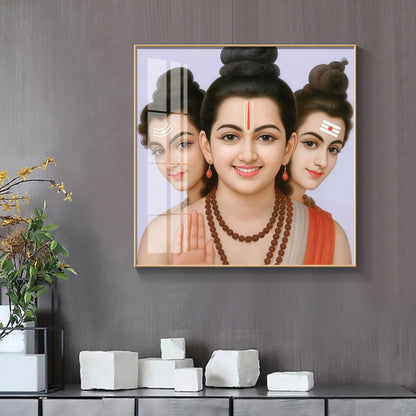 Sri Dattatreya Maharaj Ji Premium Acrylic Square Wall Art