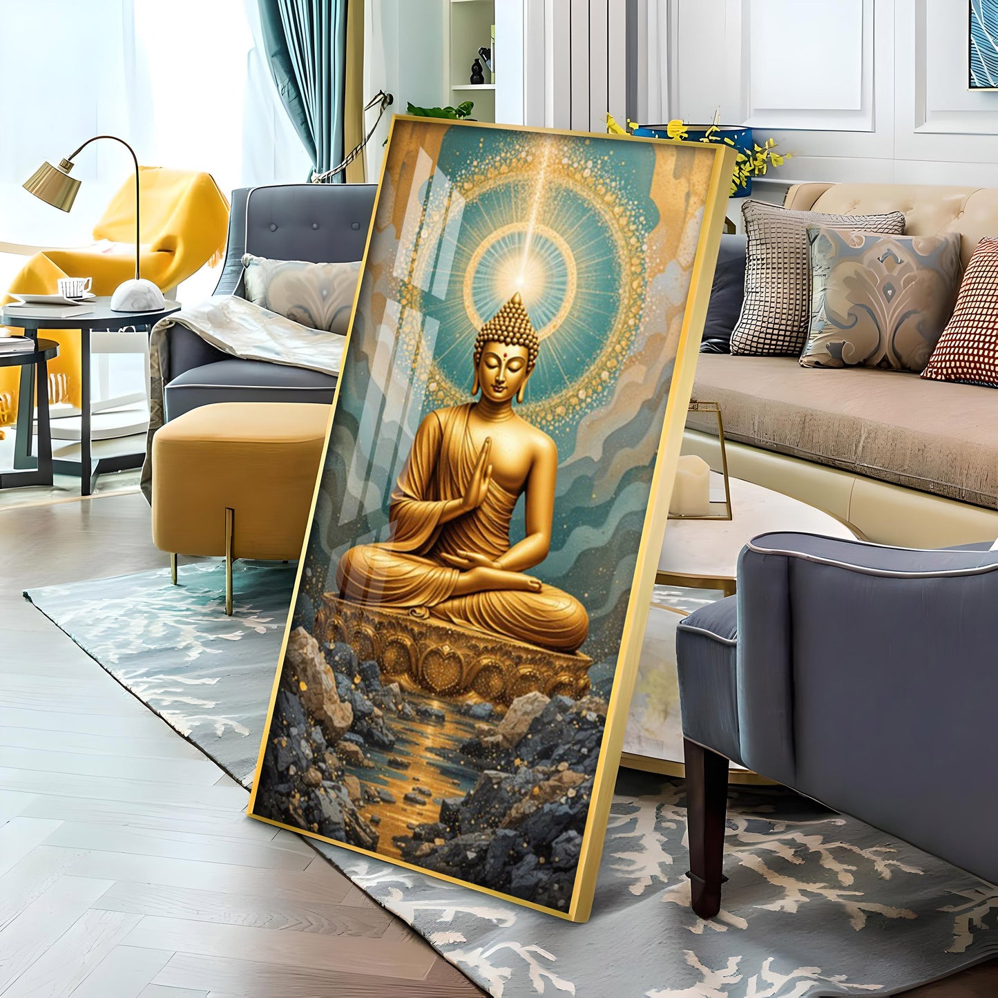 Buddha Bliss Premium Acrylic Vertical Wall Art