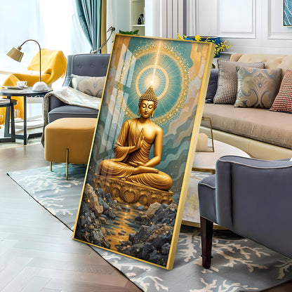 Buddha Bliss Premium Acrylic Vertical Wall Art
