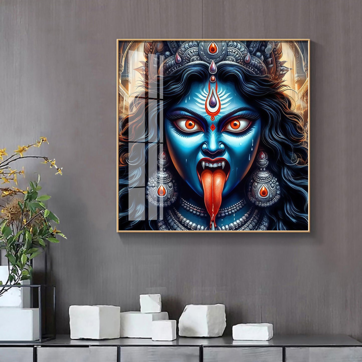 Goddess Kali Premium Acrylic Square Wall Art